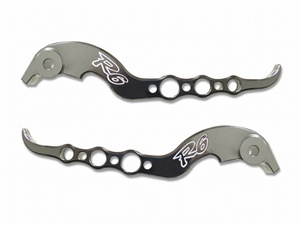 Anodized Black Brake and Clutch Lever Set Billet Aluminum For R6 (05-Present) (product code #A3115ABA3077AB)