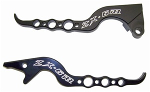 ANODIZED BLACK BRAKE & CLUTCH LEVER SET FOR KAWASAKI ZX6RR (03-04) (product code #A3122ABA3123AB)