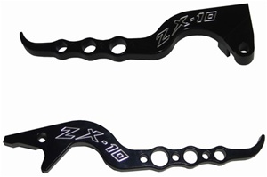 Anodized Black Brake and Clutch Lever Set Billet Aluminum For Kawasaki ZX-10R  (product code #A3127ABA3126AB)