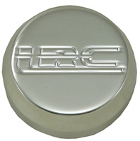 HAYABUSA YOKE CAPS POLISHED ALUMINUM, ENGRAVED WITH LRC (product code # A3159LRC)