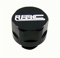 BLACK ANODIZED SUZUKI OIL CAP ENGRAVED WITH LRC (product code# A3169ABLRC)