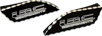 HAYABUSA TANK PADS (99-07) BLACK ANODIZED, DIAMOND CUT & ENGRAVED WITH LRC(Product Code #A3175ABLRCD)