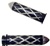 Anodized Black Straight Grips With Criss Cross Design & Pointed Ends for Honda (product code# A3247BP)
