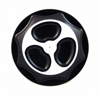 SUZUKI GAS CAP (4 BOLT BRACKET) ANODIZED BLACK FITS GSXR 600 (97-03); GSXR 750 (96-03); GSXR 1000 (01-02); SV650 (99-02); KATANA (98-05); HAYABUSA (99-07) (PRODUCT CODE # A3665BL)