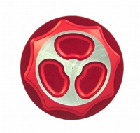 SUZUKI GAS CAP (3 BOLT BRACKET) ANODIZED RED FITS GSXR 1000 (03-Present); GSXR 600/750 (04-Present), & HAYABUSA (08-Present) (PRODUCT CODE # A3666R)