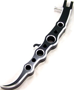 Anodized Black Exotic Long Kickstand fits ZX6R/RR (636), ZZR600, ZX9R & ZX10 (04-07), ZX10R (11-Present) (product code: A4001AB)