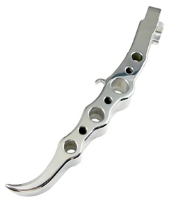 Polished Exotic Style Long Kickstand fits Yamaha R6 (99-05), R6S (06-09), R1 (04-06) (product code: A4003)