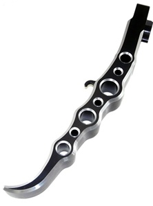 Anodized Black Long Exotic Style Kickstand fits Yamaha R6 (99-05), R6S (06-09), R1 (04-06) (product code: A4003AB)