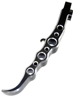 Anodized Black Exotic Style Short Kickstand fits Yamaha R6 (99-05), R6S (06-09), R1 (04-06) (product code: A4003SAB)