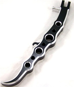 Polished Exotic Long Kickstand fits ZX14 (06-Present) (product code: A4005AB)