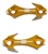 Honda CBR F4, F4I, 600RR, 1000RR (99-07) Mirror Caps, Tattoo Design, Anodized Gold (product code# A4025G)
