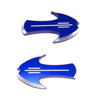 Kawasaki ZX6R (2005-2012), ZX10 (2005-10) Mirror Caps, Tattoo Design, Blue (product code# A4026BL)