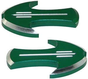 Kawasaki ZX6R (2005-2012), ZX10 (2005-10) Mirror Caps, Tattoo Design, Green (product code# A4026GR)