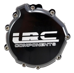 Anodized Black Stator Cover (left side) with "LRC" Engraved, Fits Kawasaki ZX6R/636 ('07-'13) (product code: A4032BLRC)