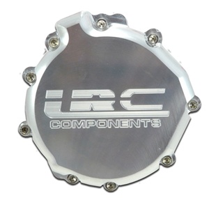 Polished Aluminum Billet Stator Cover (left side) with "LRC" Engraved, Fits Kawasaki ZX6R/636 ('07-'13) (product code: A4032LRC)
