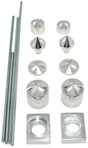 Polished Billet Spiked Axle Dress-Up Kit for Kawasaki ZX-14 (06-10) (product code# A4261)