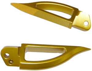 Blade Style Anodized Gold Rear Footpeg Set for Suzuki Hayabusa 99-07 (product code: A4262G)