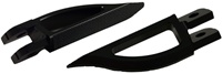Blade Style Anodized Black Front Footpeg Set for Suzuki Hayabusa 99-Present (product code: A4263B)