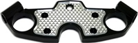 Diamond Cut Anodized Black Solid Top Busa Clamp (99-Present) (product code: A4268ABD)