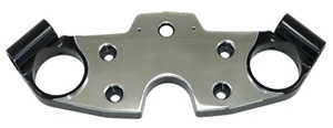 Solid Top Busa Clamp (99-Present), Anodized Black with Polished Center (product code: A4268PB)