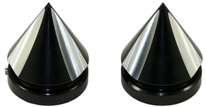 KAWASAKI  & SUZUKI ANODIZED BLACK FORK CAPS POINTED ZX6R (07-08), ZX10R (06-07), ZX14R (06-10), GSX-R 600/750 (05-08) & HAYABUSA (08-09) (product code: A4270AB)