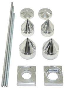 Polished Billet Spiked Axle Dress-Up Kit for Suzuki GSXR 600/750 (08-10) (product code# A4271)