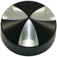 POINTED KAWASAKI/YAMAHA/SUZUKI YOKE CAPS BILLET ALUMINUM ANODIZED BLACK (product code # A4275AB)