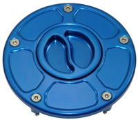 BLUE FLUSH/RACE STYLE-SCREW GAS CAP HONDA and DUCATI (PRODUCT CODE:A4280BL)