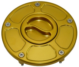 GOLD FLUSH/RACE STYLE-SCREW GAS CAP HONDA and DUCATI (PRODUCT CODE:A4280G)