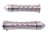 TRIPLE CHROMED SUZUKI GRIPS, CURVED IN, SWIRLED, POINTED RIBBED ENDS (PRODUCT CODE# CA3250PR)