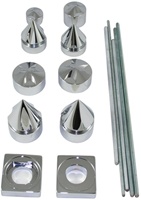 Triple Chromed Billet Axle Spiked Dress-Up Kit for Suzuki Hayabusa (99-10) (product code# CA3706)