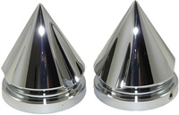 SPIKED TRIPLE CHROME FORK COVER SET, FITS SUZUKI HAYABUSA (99-07) (product code: CA3707)