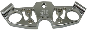 Skeleton Triple Chrome Solid Top Busa Clamp (99-Present), Engraved with Speed Symbol (product code: CA4267)