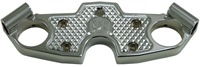 Diamond Cut Triple Chrome Solid Top Busa Clamp (99-Present), Engraved with Speed Symbol (product code: CA4268)