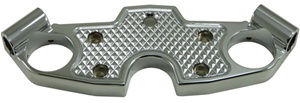 Diamond Cut Triple Chrome Solid Top Busa Clamp (99-Present) (product code: CA4268D)