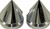 KAWASAKI  & SUZUKI TRIPLE CHROME SPIKED FORK CAPS For ZX6R (07-08), ZX10R (06-07), ZX14R (06-10), GSX-R 600/750 (05-08) & HAYABUSA (08-09) (product code: CA4270)