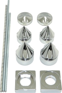 Triple Chrome Billet Spiked Axle Dress-Up Kit for Suzuki GSXR 600/750 (06-07)/1000 (05-08) (product code# CA4272)