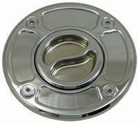 CHROME FLUSH/RACE STYLE-SCREW 4 BOLT GAS CAP (PRODUCT CODE:CA4282)