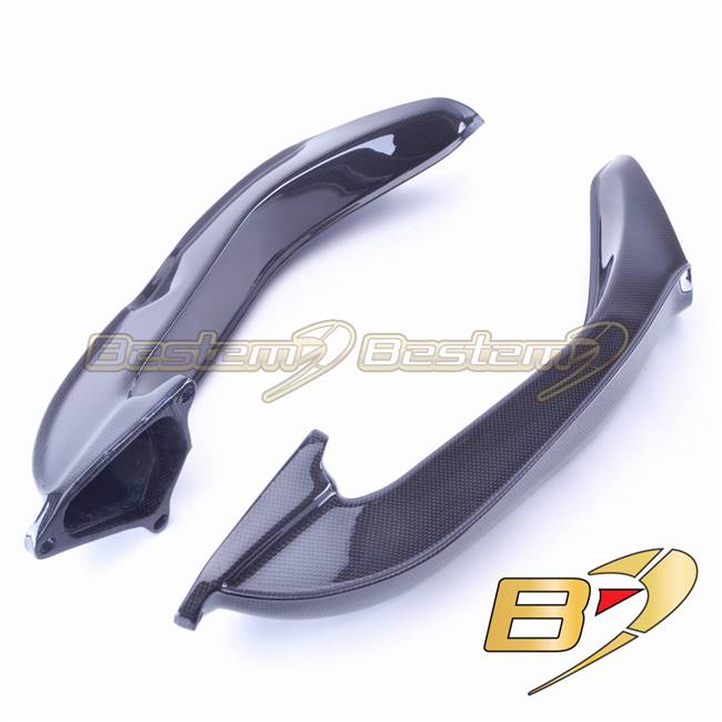 Ducati 848 1098 1198 High Flow Air Intake Ram Tubes 100% Carbon Fiber