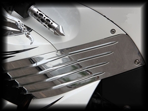 Kawasaki ZX14R Chrome Upper Side Panels / Fins (2006-2011)