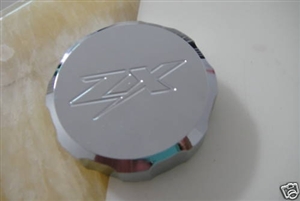 KAWASAKI ZX ENGRAVED FRONT BRAKE RESERVOIR CAP CHROME