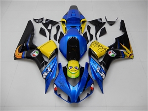 Motorcycle Fairings Kit - 2006-2007 Honda CBR1000RR Blue/Yellow Custom Paint Fairings | CP1262