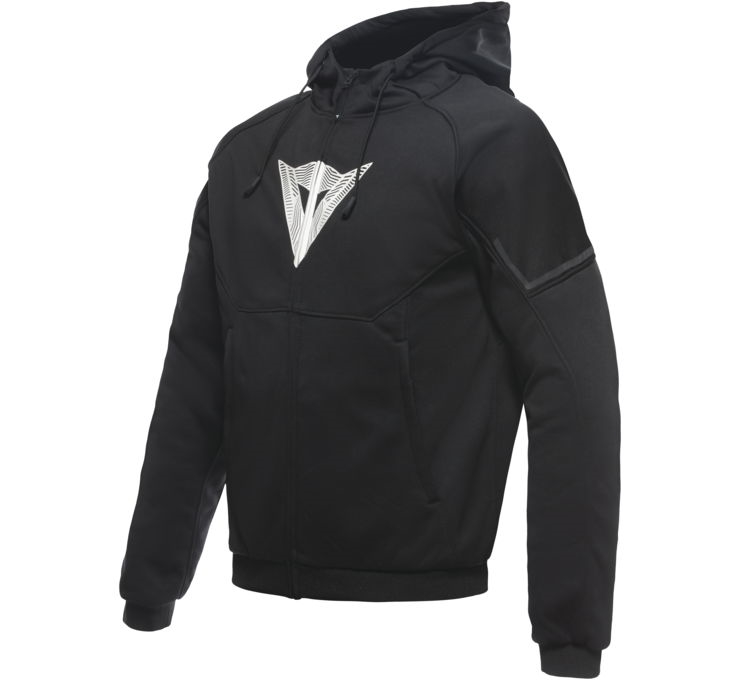 Men's Daemon-X Safety Zip Hoodie Black/White by Dainese