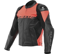Men's Racing 4 Perforated Leather Jacket Black/Red by Dainese