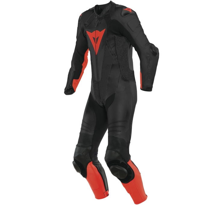 Men's Laguna Seca 1-pc. Leather Suit Black/Red by Dainese