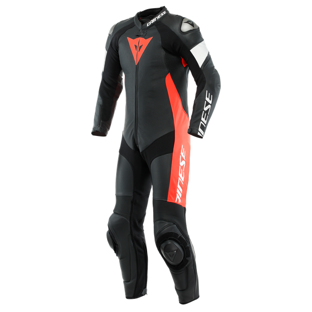 Men's Tosa 1-pc. Leather Suit Black/Red by Dainese