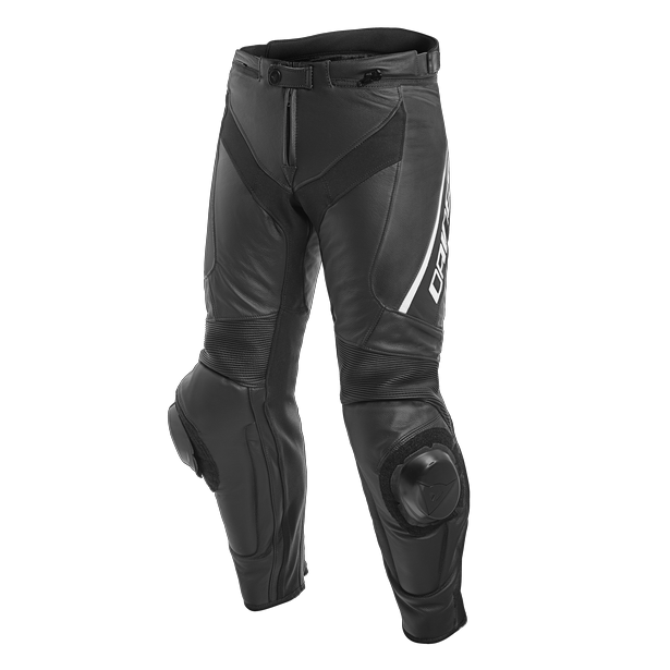 Men's Delta 3 Perforated Leather Pants Black/White by Dainese