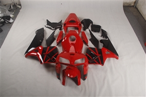 Motorcycle Fairings Kit - 2005-2006 Honda CBR600F5 Red/Black Fairings | F503040