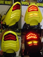 Suzuki GSX R 600 750 YELLOW TAIL 2004-2005