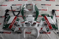 Motorcycle Fairings Kit - 1997-2003 Kawasaki ZX-7R Castrol White Green and Red Fairings | KAW16